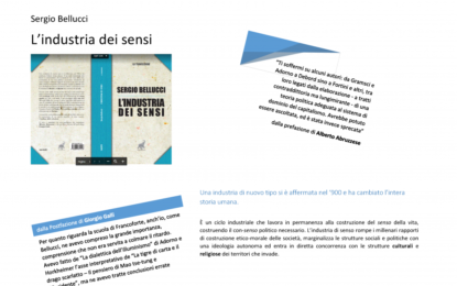 L’Industria dei sensi, nuovo libro di Sergio Bellucci